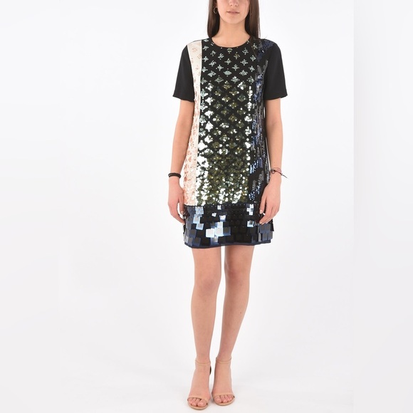 Tory Burch sequin mini dress navy size 4 NWT - Picture 1 of 12